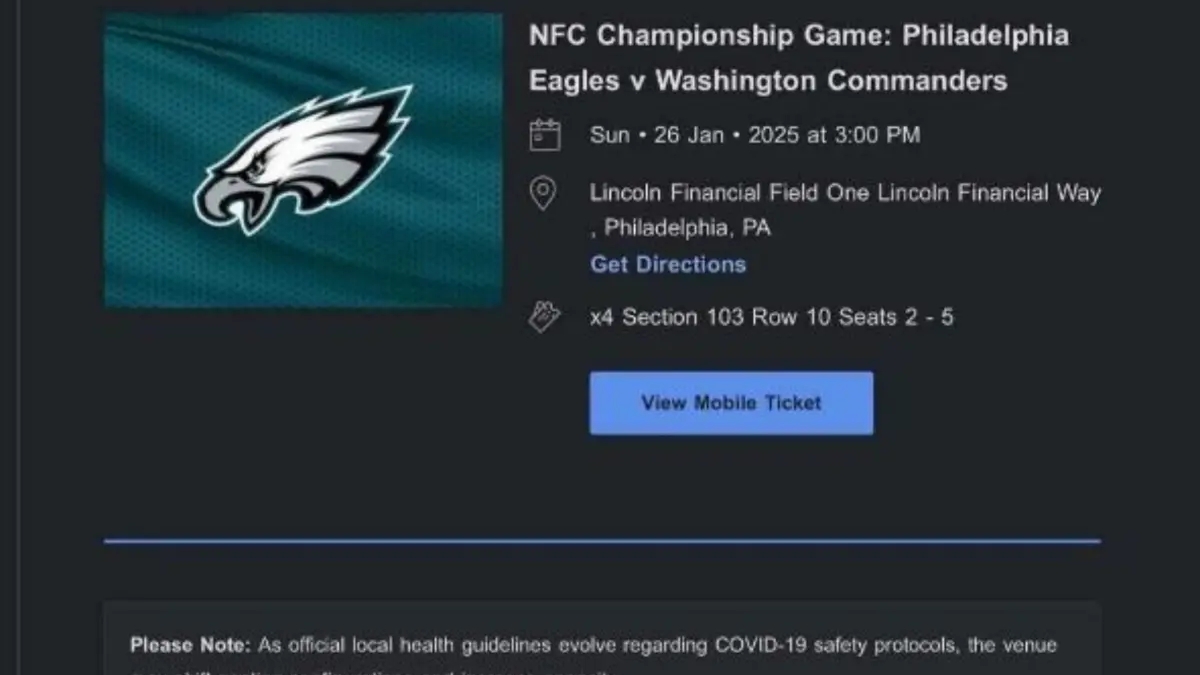 Free NFL championship tickets for sunday 26 game | Sports events | Philadelphia | Ad gallery (SEO) | 3
