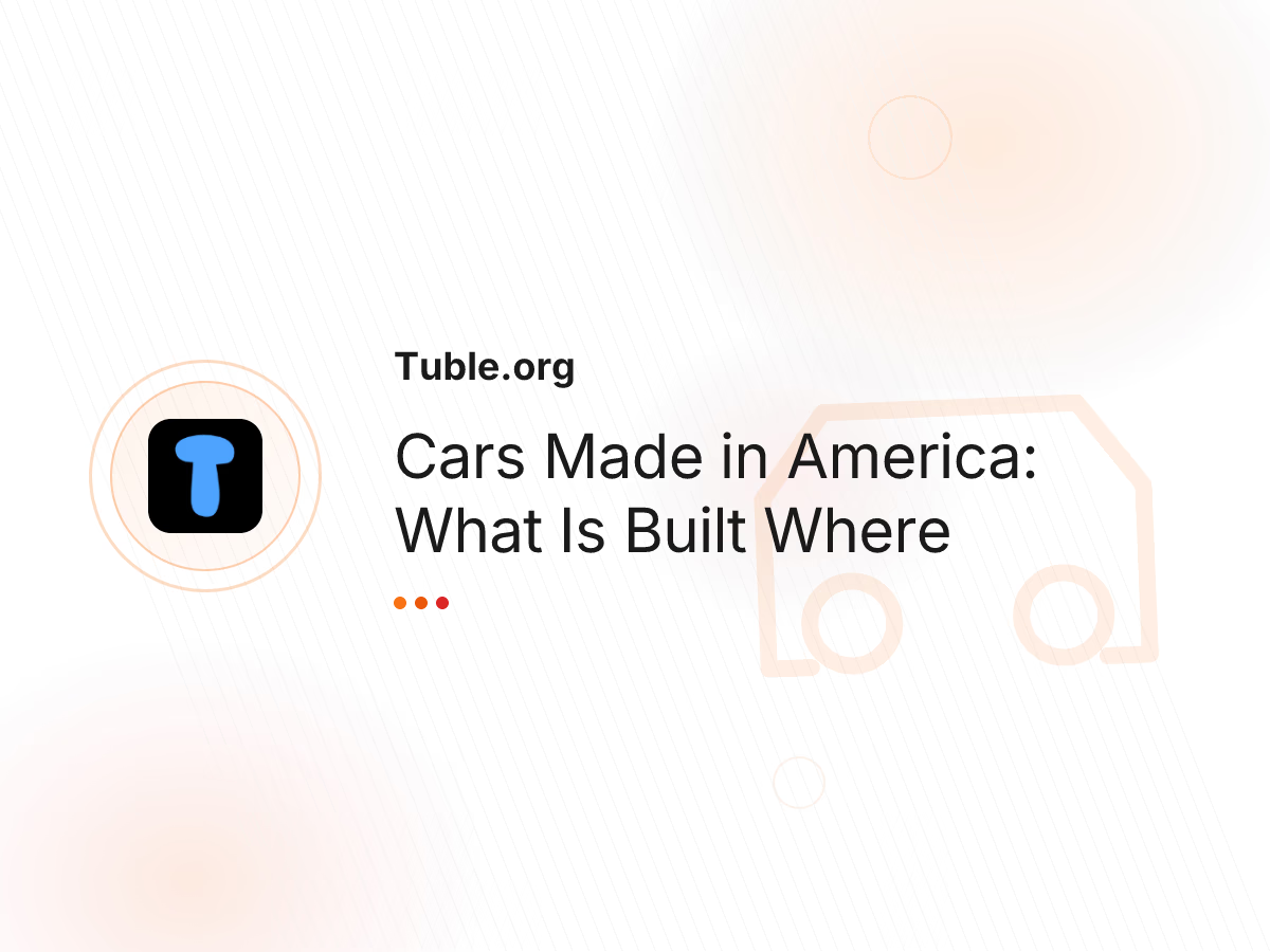 Cars Made in America: What Is Built Where