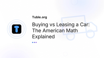 Buying vs Leasing a Car: The Real Math Explained