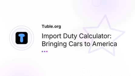 Import Duty Calculator: Bringing Cars to America