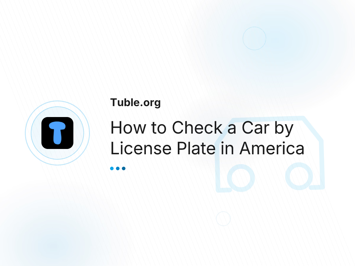 How to Check a Car by License Plate in America