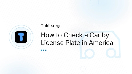 How to Check a Car by License Plate in America