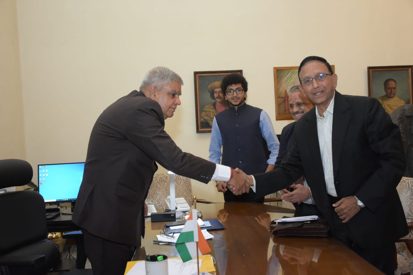 At Raj Bhavan with the Governor Jagdeep Dhankar