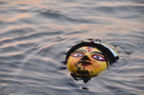 ‘Visarjan’- the immersion before the pujas!