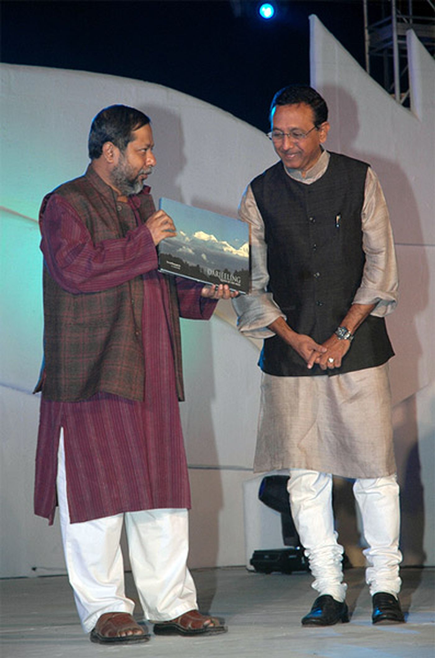 At his book release function with the Tourism Minister
