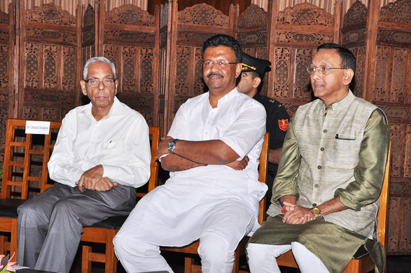 With H.E. Gov. M. K. Narayanan and Firhad Hakim