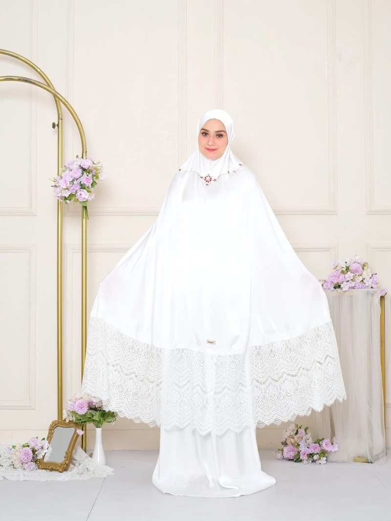 Mukena Ruby Swarovski - Semi Silk