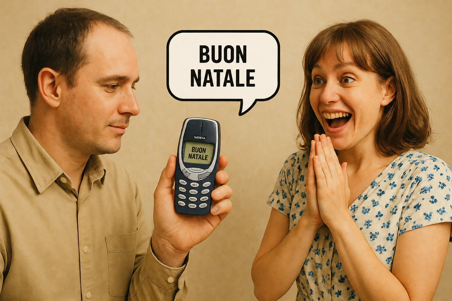 Immagine di un vecchio telefono che invia messaggi. Un uomo usa un vecchio telefono per inviare il primissimo messaggio di testo.