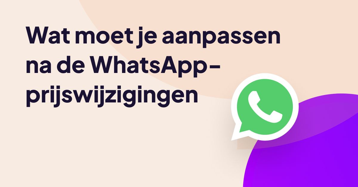 Afbeelding ter illustratie van strategische updates voor WhatsApp-prijswijzigingen, met het WhatsApp-logo en vetgedrukte koptekst.