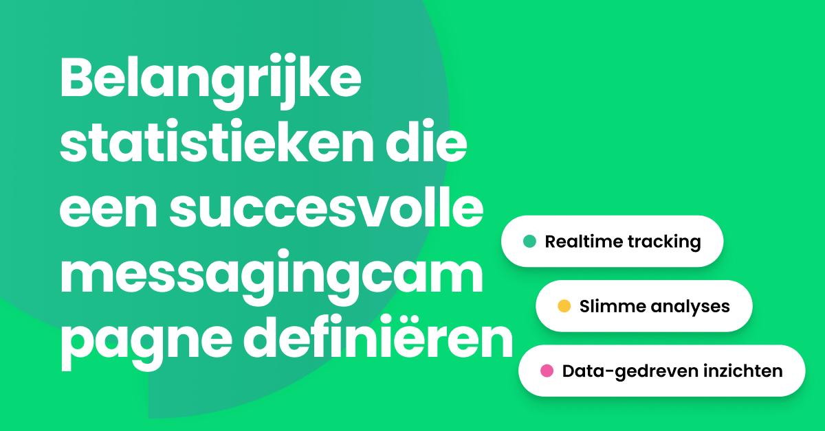 Visueel element van een raak schot en de titel “Belangrijkste statistieken die een succesvolle berichtencampagne definiëren”