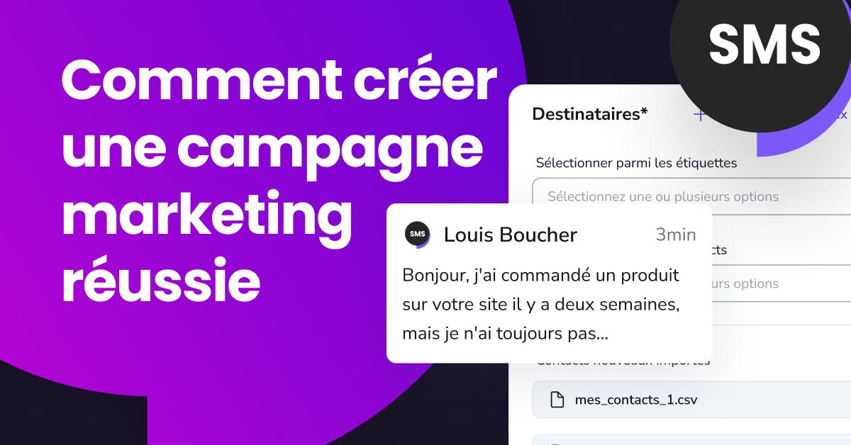 Un téléphone à côté du titre « Comment créer une campagne de marketing par SMS réussie », illustrant ce qu'est une campagne de marketing par SMS et comment en créer une