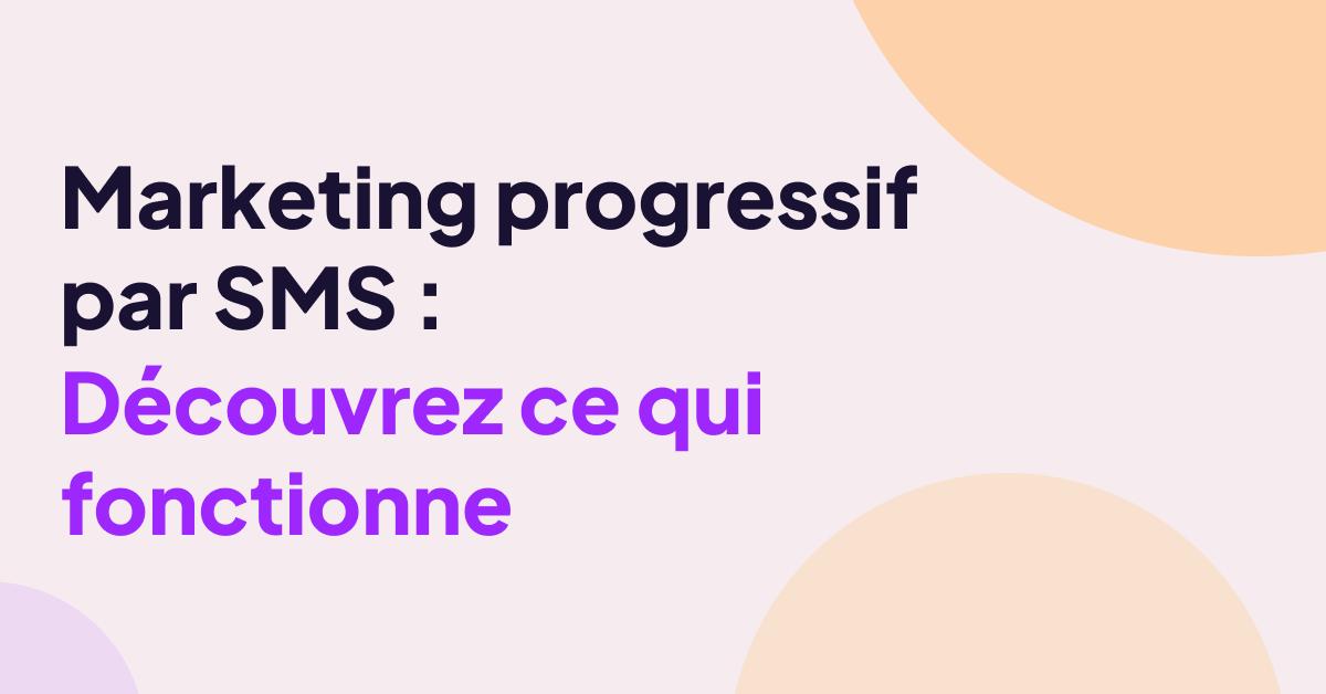 Graphique de campagne marketing par SMS au goutte-à-goutte avec une typographie violette moderne sur fond pastel.