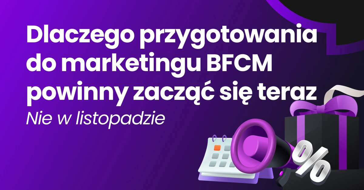 Grafika wyjaśniająca, dlaczego marketing BFCM powinien rozpocząć się wcześniej, z ikonami rabatu, kalendarza i prezentu.