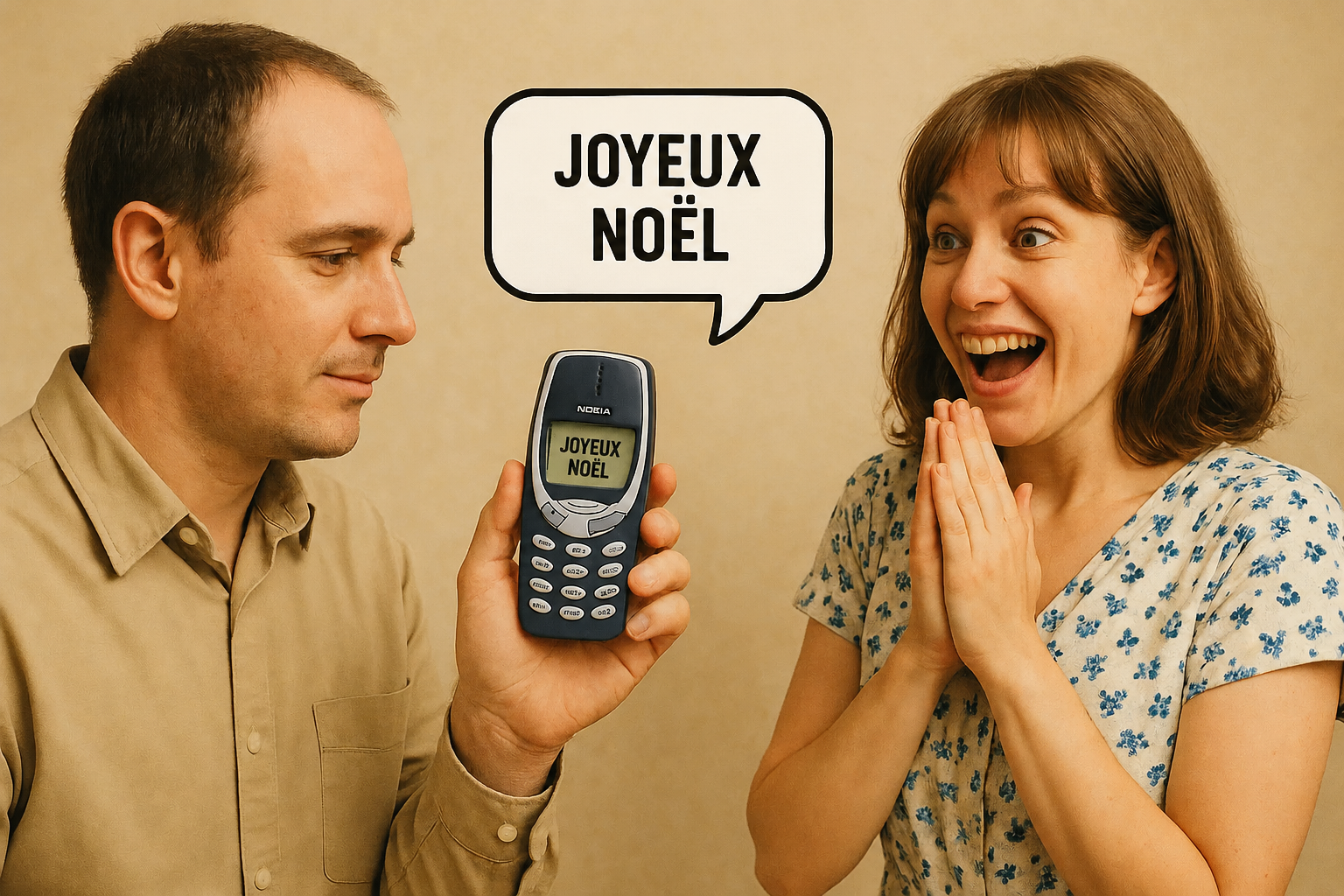 Image d'un vieux téléphone portable envoyant un SMS. Un homme utilise un vieux téléphone pour envoyer le tout premier SMS.