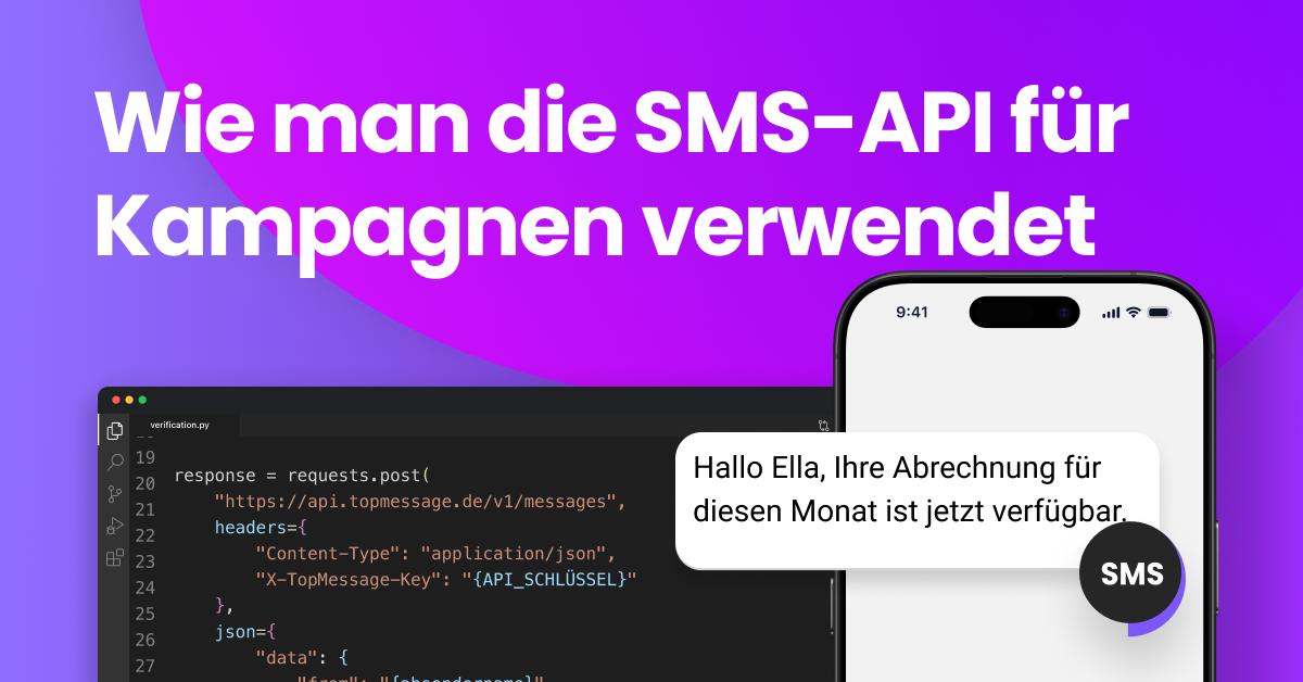 Abbildung von SMS-Papier, das aus einem Umschlag mit einer Glühbirne kommt und zeigt, wie die SMS-API für Marketingideen verwendet werden kann