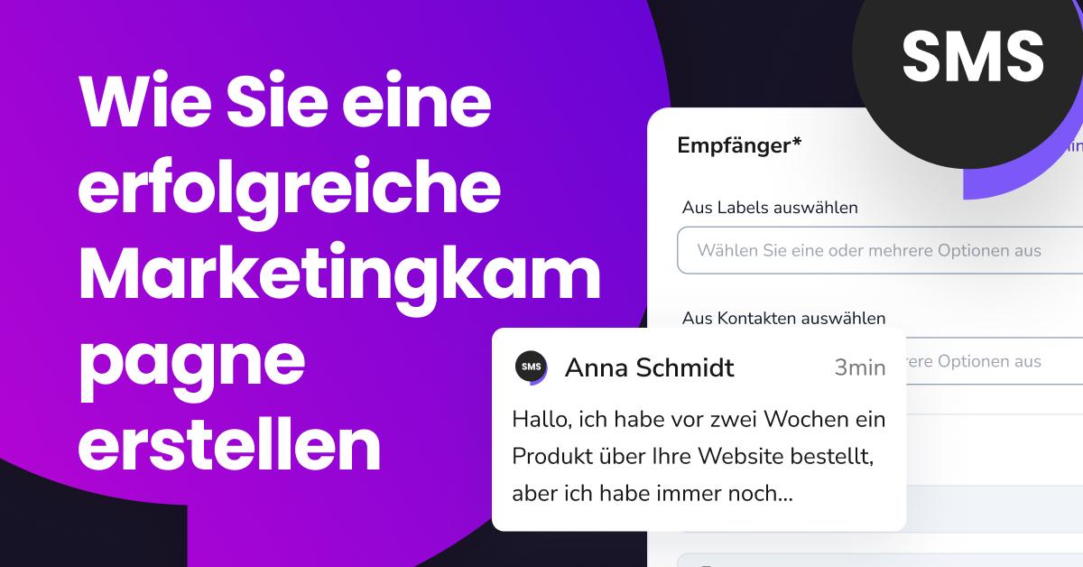 Ein Telefon neben dem Titel "So erstellen Sie eine erfolgreiche SMS-Marketingkampagne", das veranschaulicht, was eine SMS-Marketingkampagne ist und wie man sie erstellt