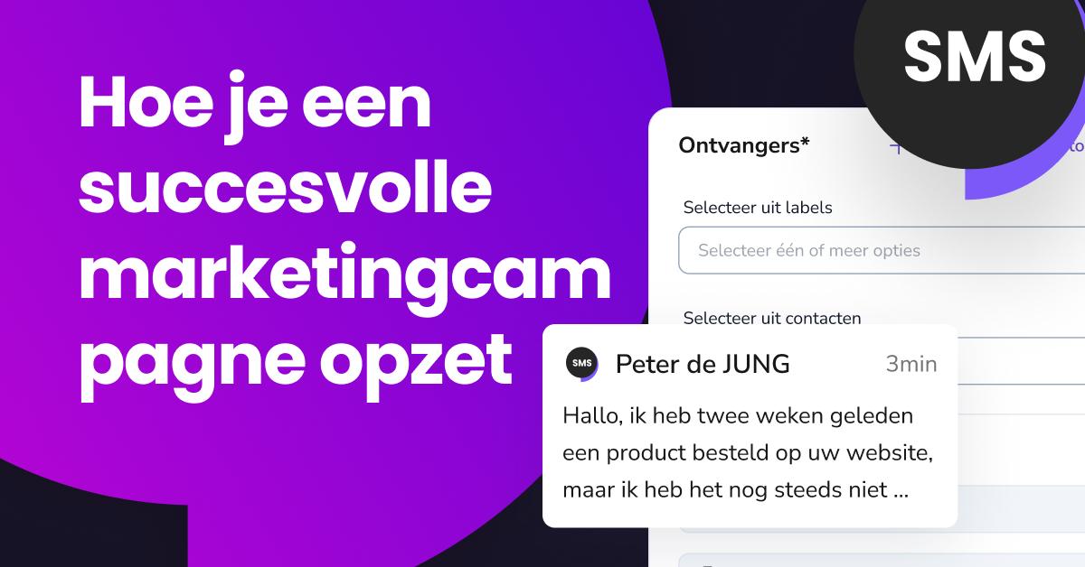 Een telefoon naast de titel "Hoe u een succesvolle sms-marketingcampagne creëert", die illustreert wat een sms-marketingcampagne is en hoe u er een maakt
