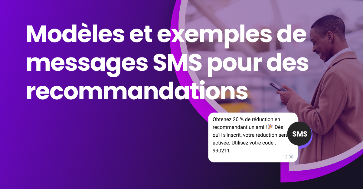 Une fille regarde son téléphone et lit un SMS de parrainage promotionnel