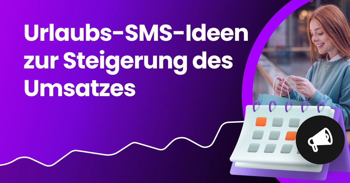 Holiday-SMS-Marketing-Ideen zur Steigerung der saisonalen Verkäufe mit Käuferin und Kalenderillustration