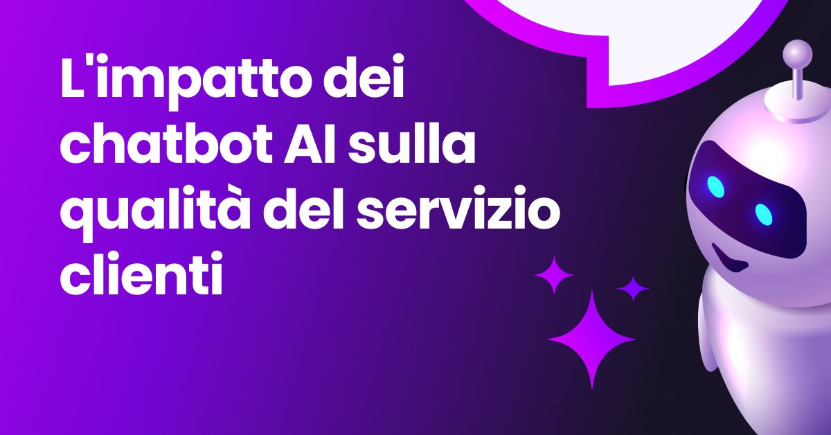 Un robot AI sorridente che illustra l'impatto dei chatbot sulla qualità del servizio clienti