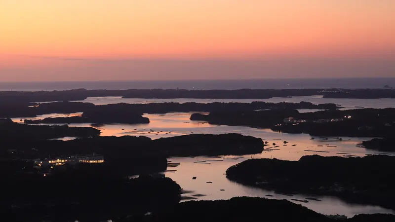 Ago Bay viewed from the Yokoyama observation terrace in Shima, Mie