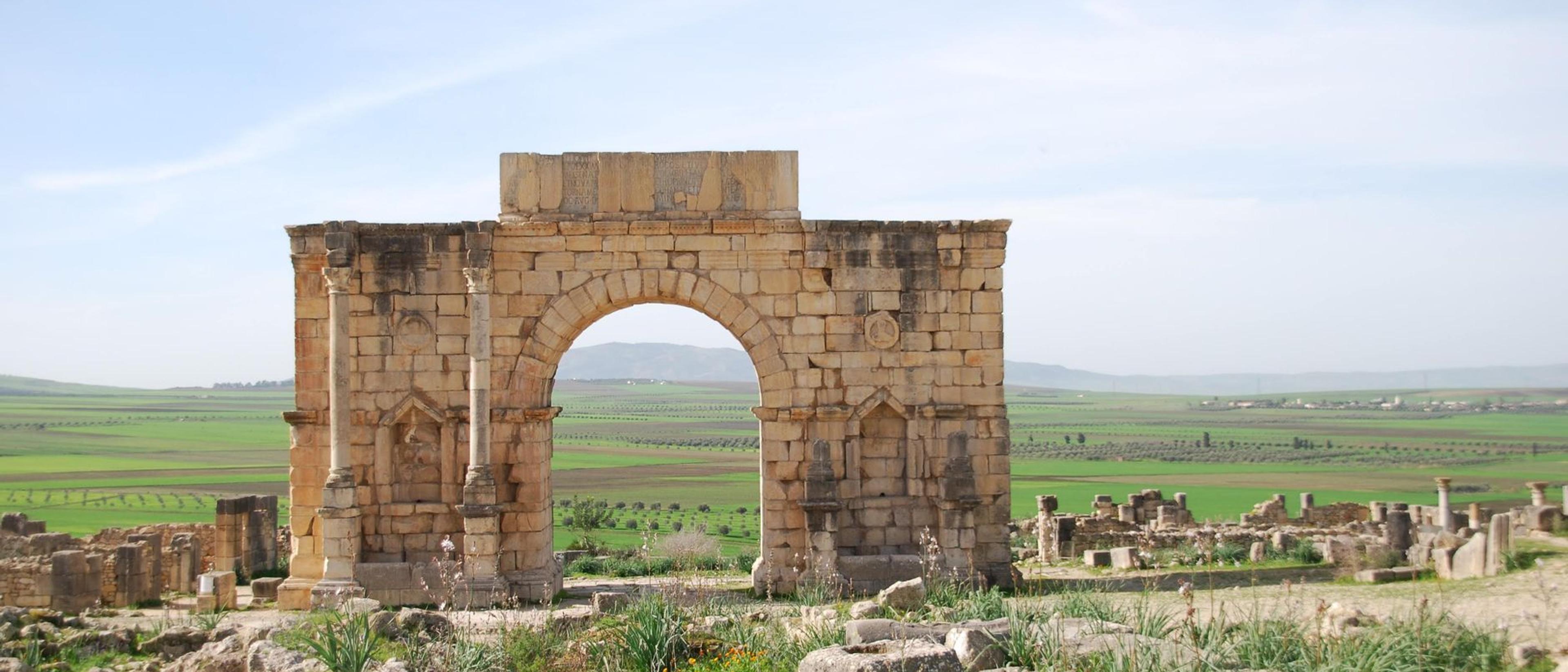 Roman ruins at Volubilis near Meknes