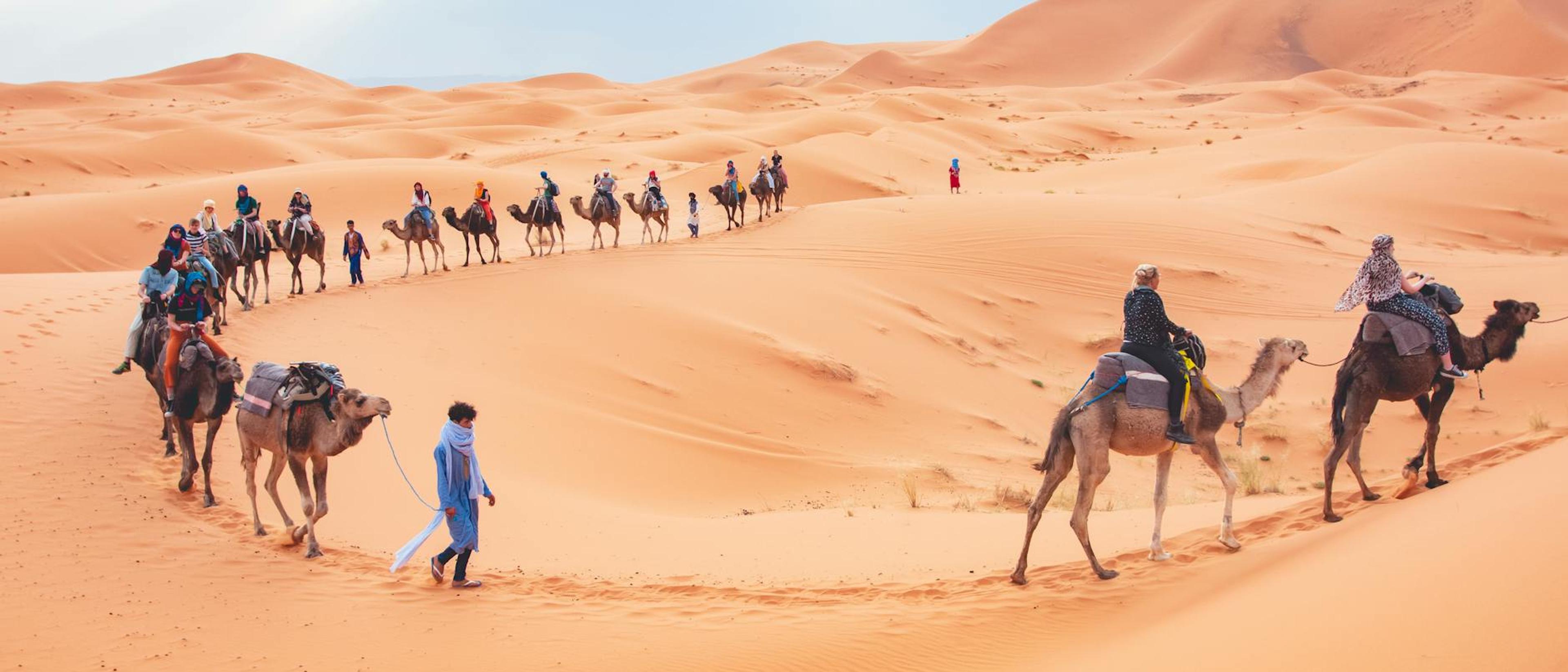 Arriving at the Merzouga Sahara