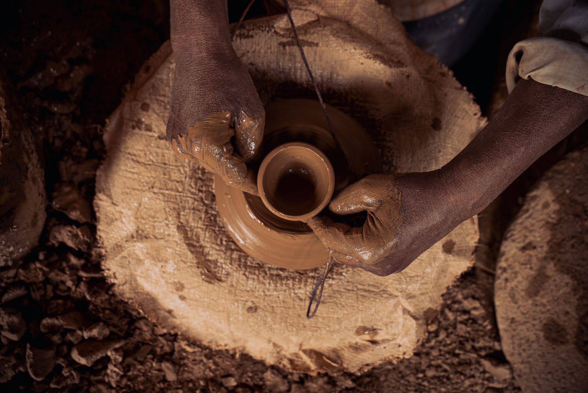 Traditional pottery workshop, Morocco