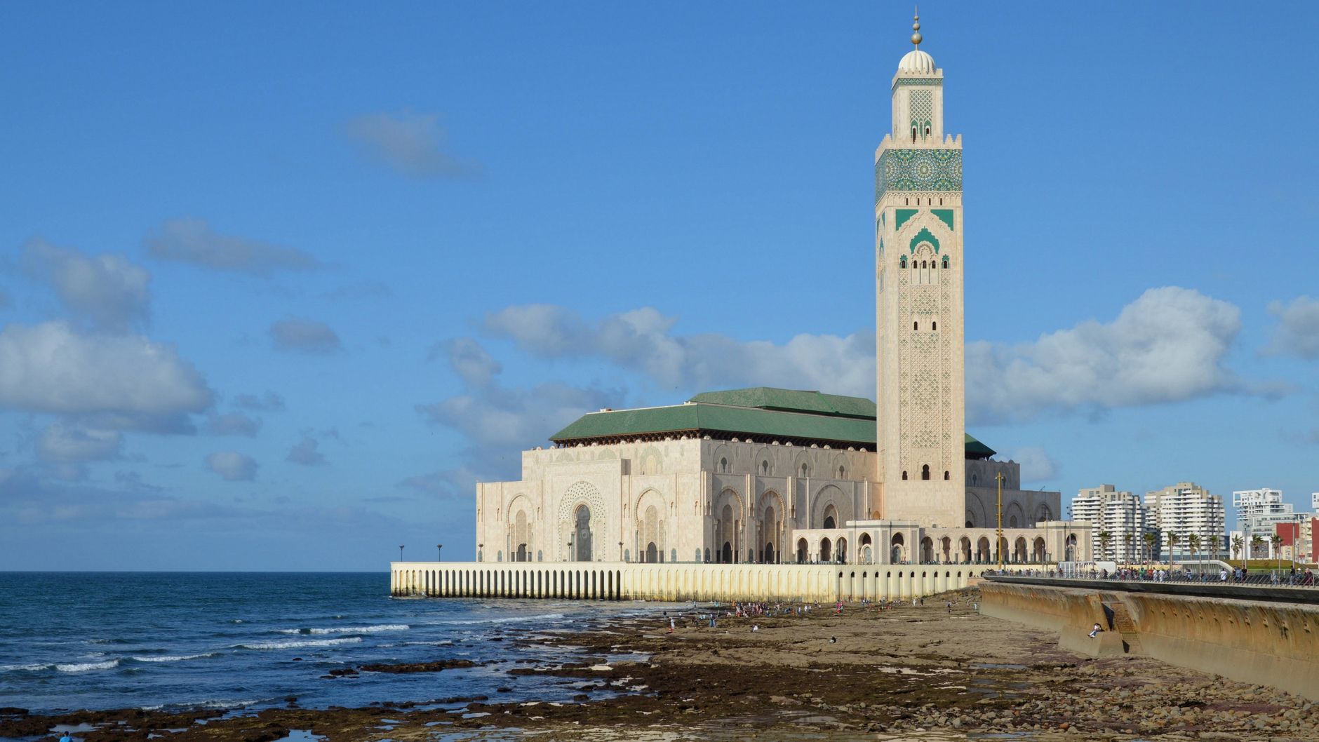 Hassan II Mosque on the Atlantic coast in Casablanca, the start of the 12-day Morocco loop