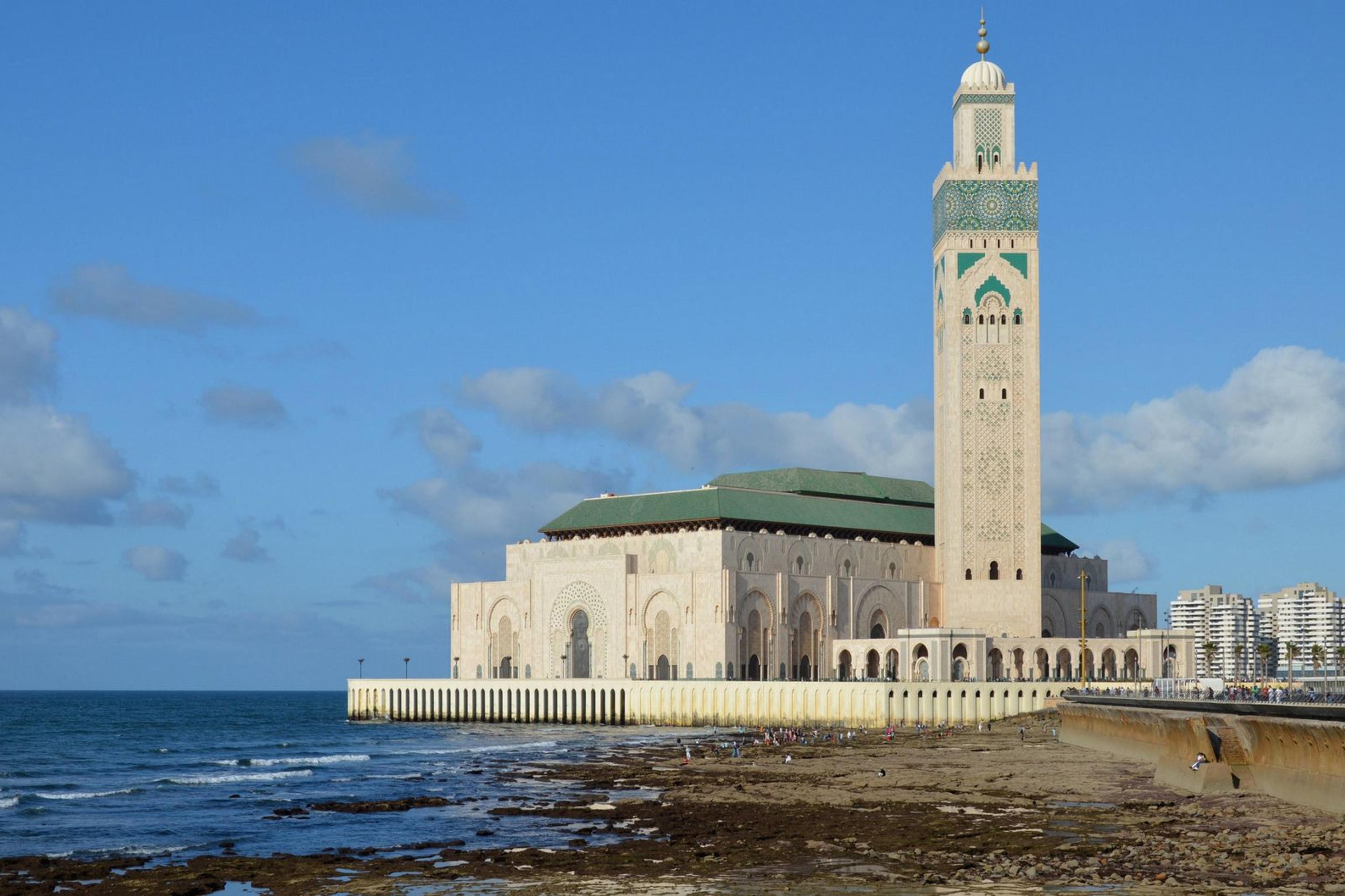 Hassan II Mosque on the Atlantic coast in Casablanca, the start of the 12-day Morocco loop