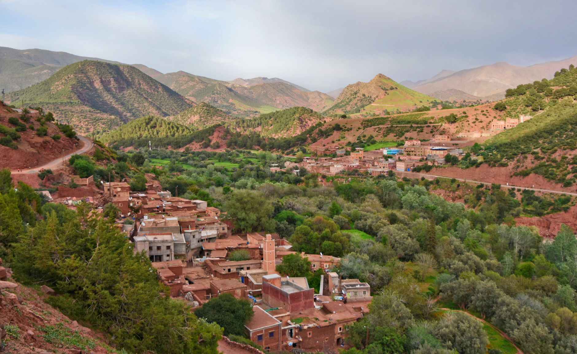 Berber village in the High Atlas Mountains near Imlil, Morocco