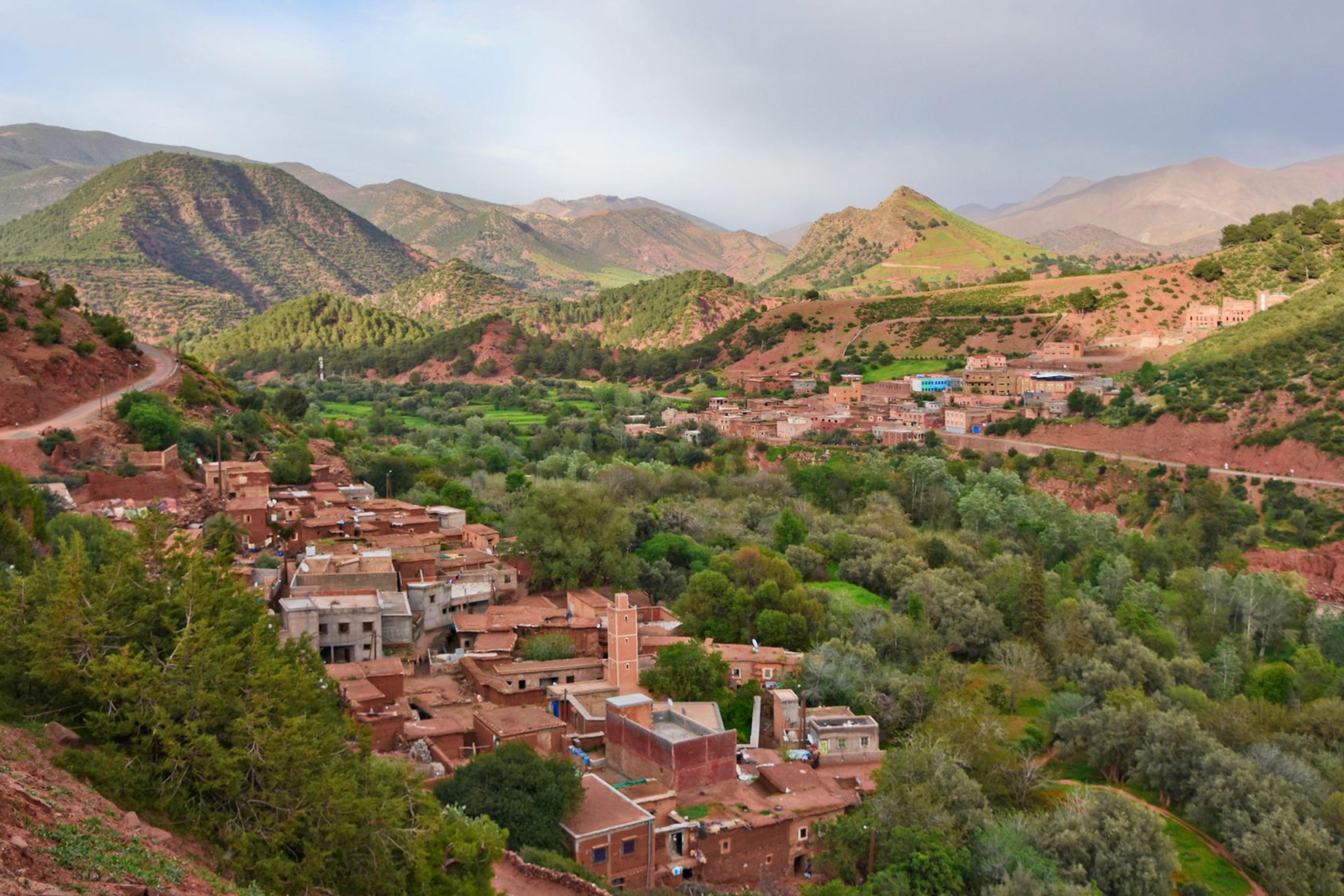 Berber village in the High Atlas Mountains near Imlil, Morocco