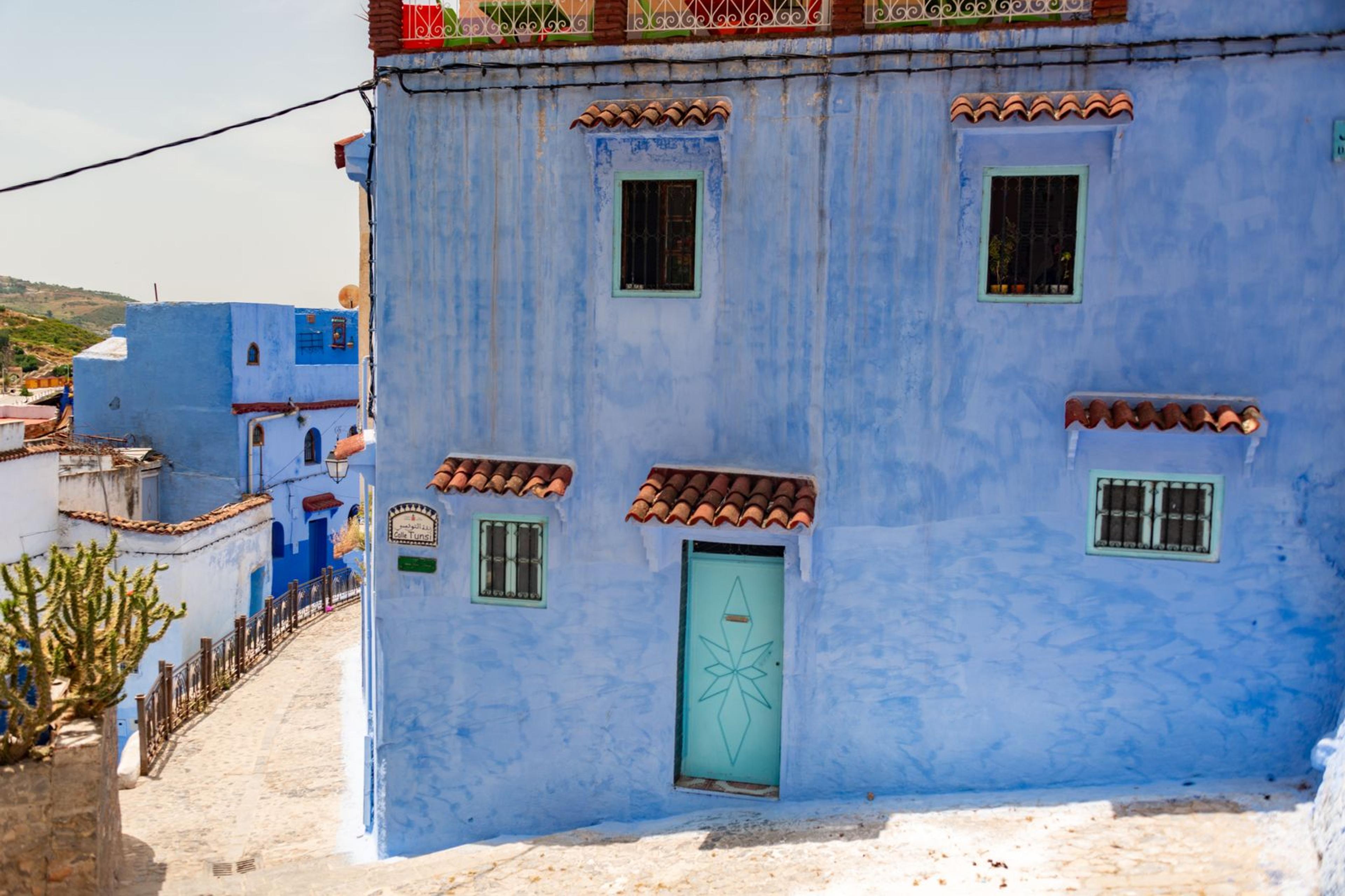 Blue-washed streets of Chefchaouen, Morocco