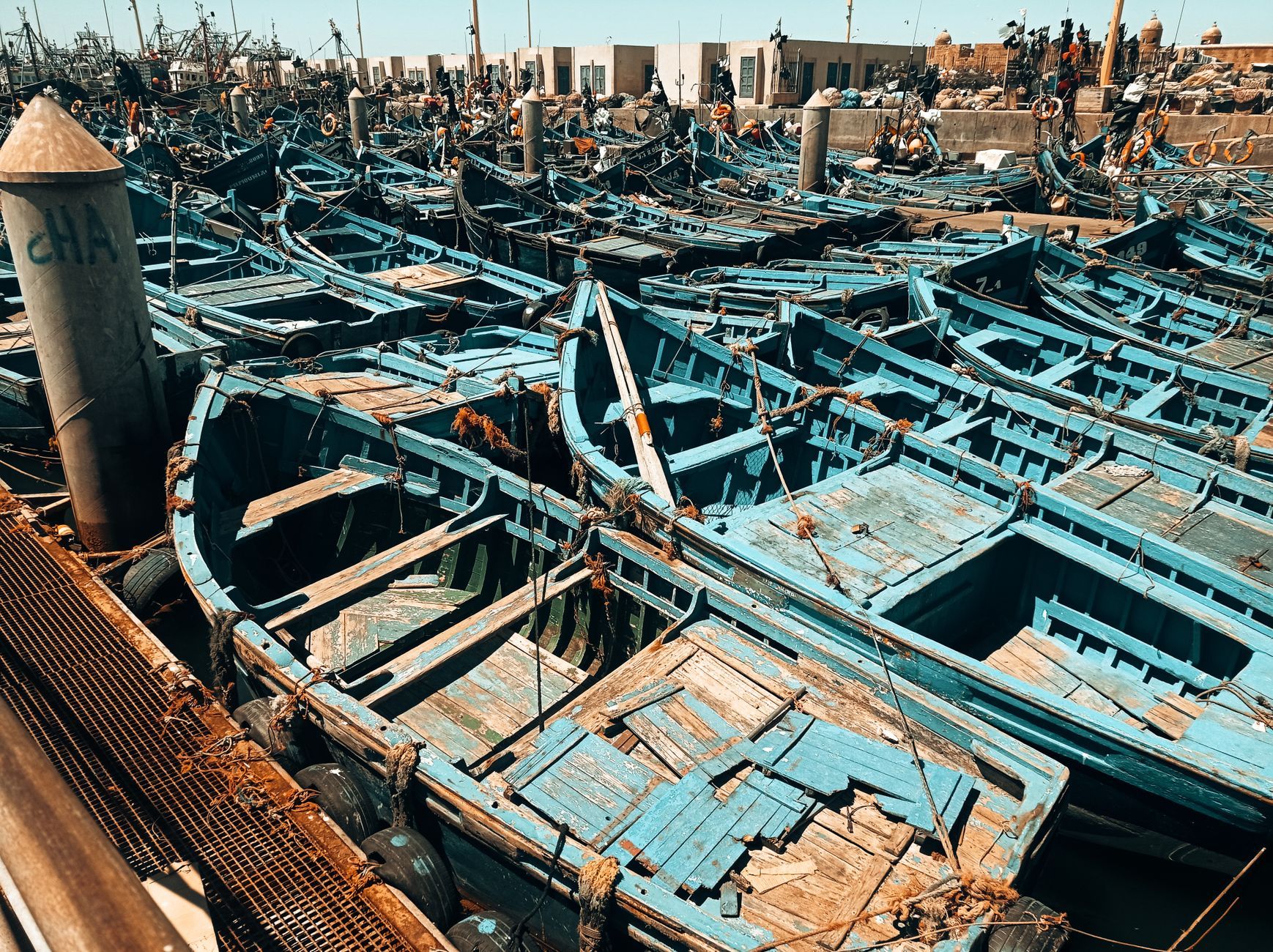 Fishing boats in the Essaouira harbour