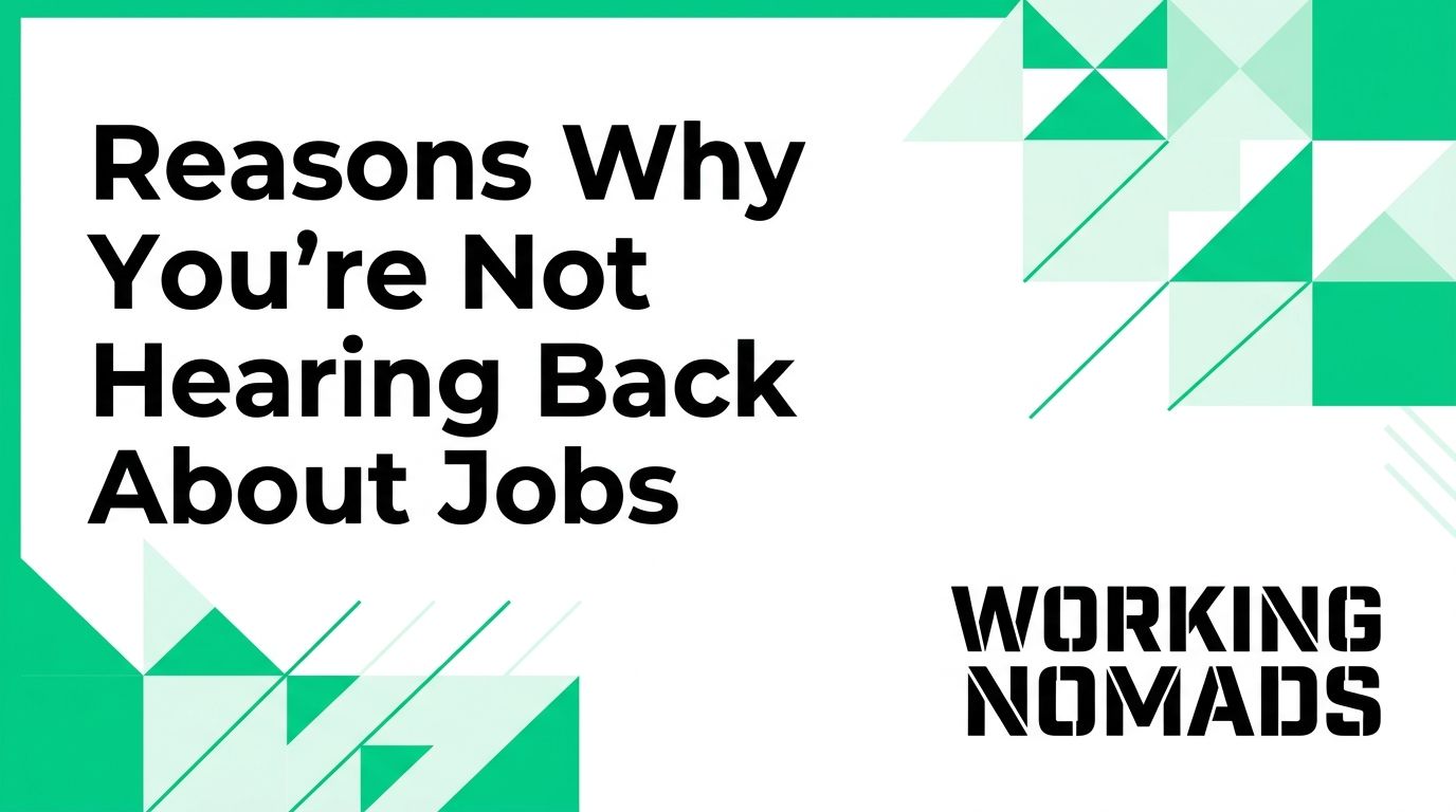 Reasons Why You Are Not Hearing Back About Remote Jobs