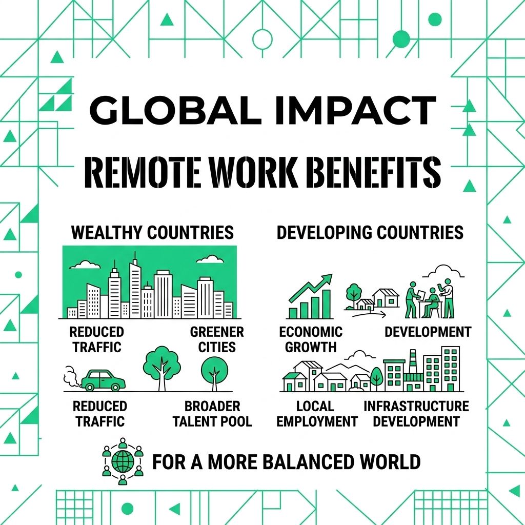 Remote Work Benefits for Wealthy and Developing Countries