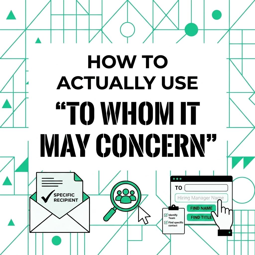 How to Actually Use "To Whom It May Concern"