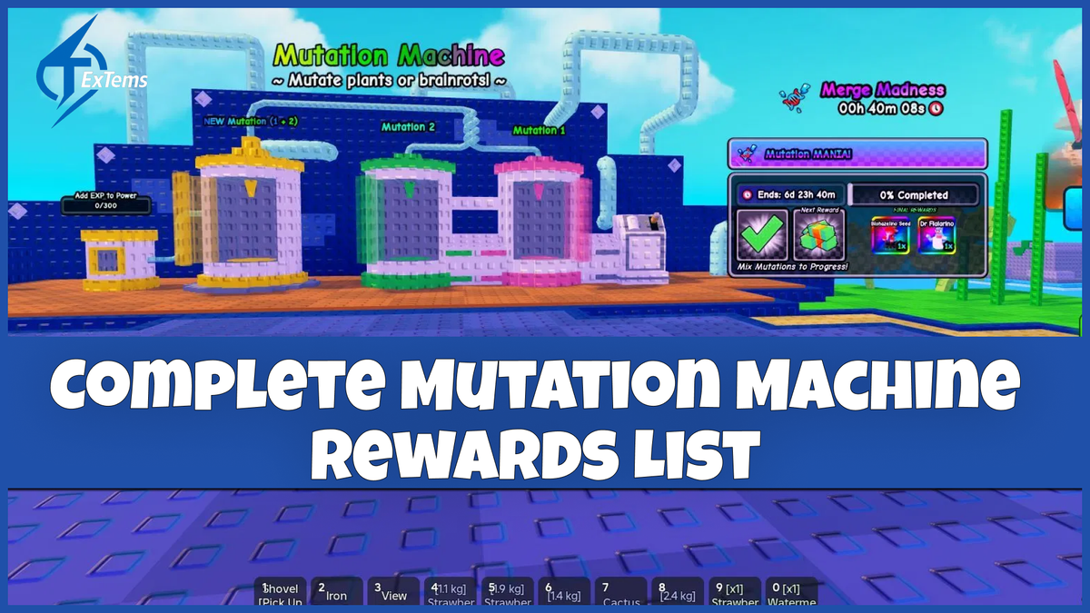 Complete Mutation Machine Rewards List