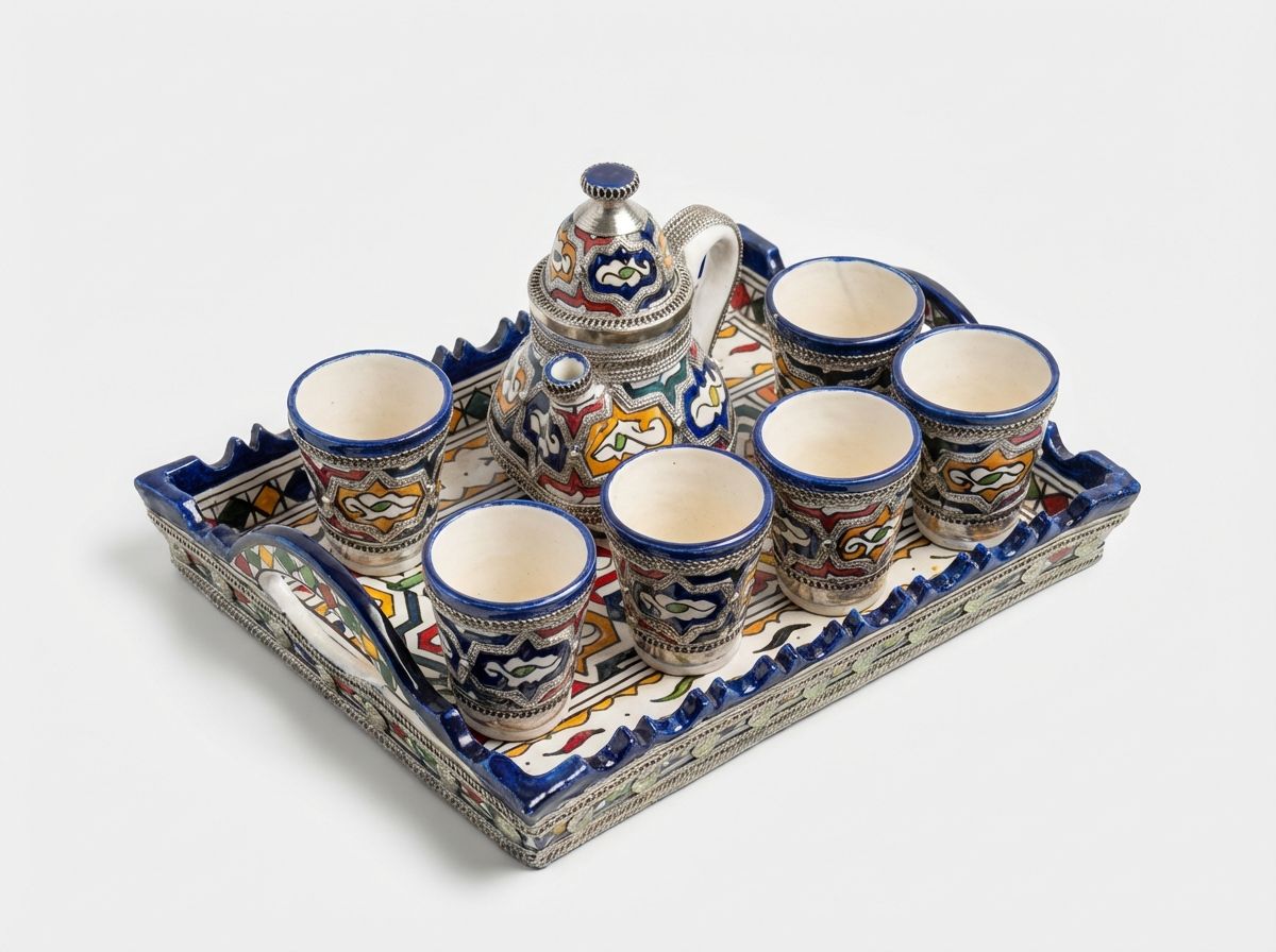 The Royal Fassi Filigree & Enamel Tea Service view 3