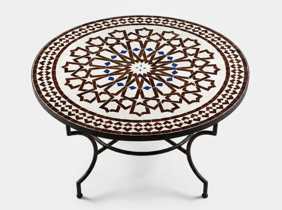 The Fes Starburst Zellige Table Top view 2