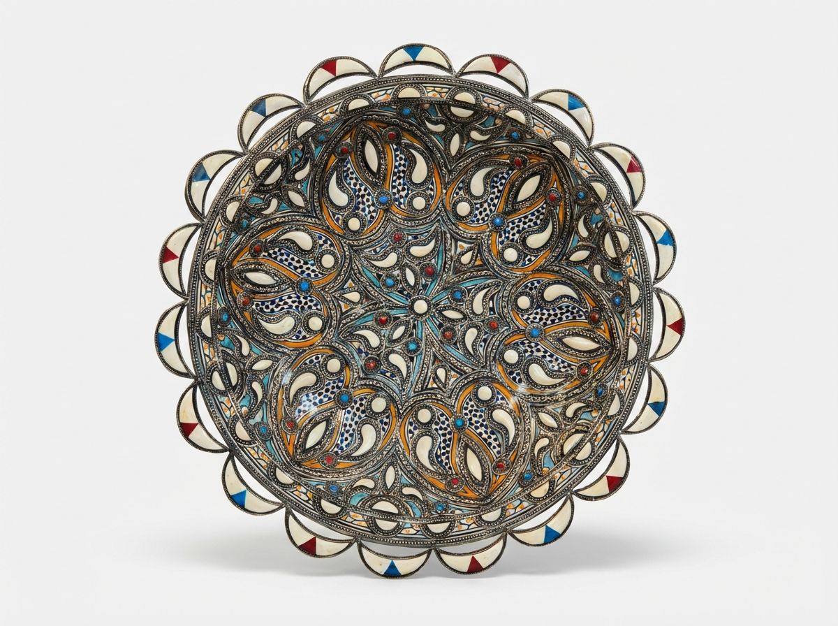 Zahra Silver-Framed Arabesque Platter view 2
