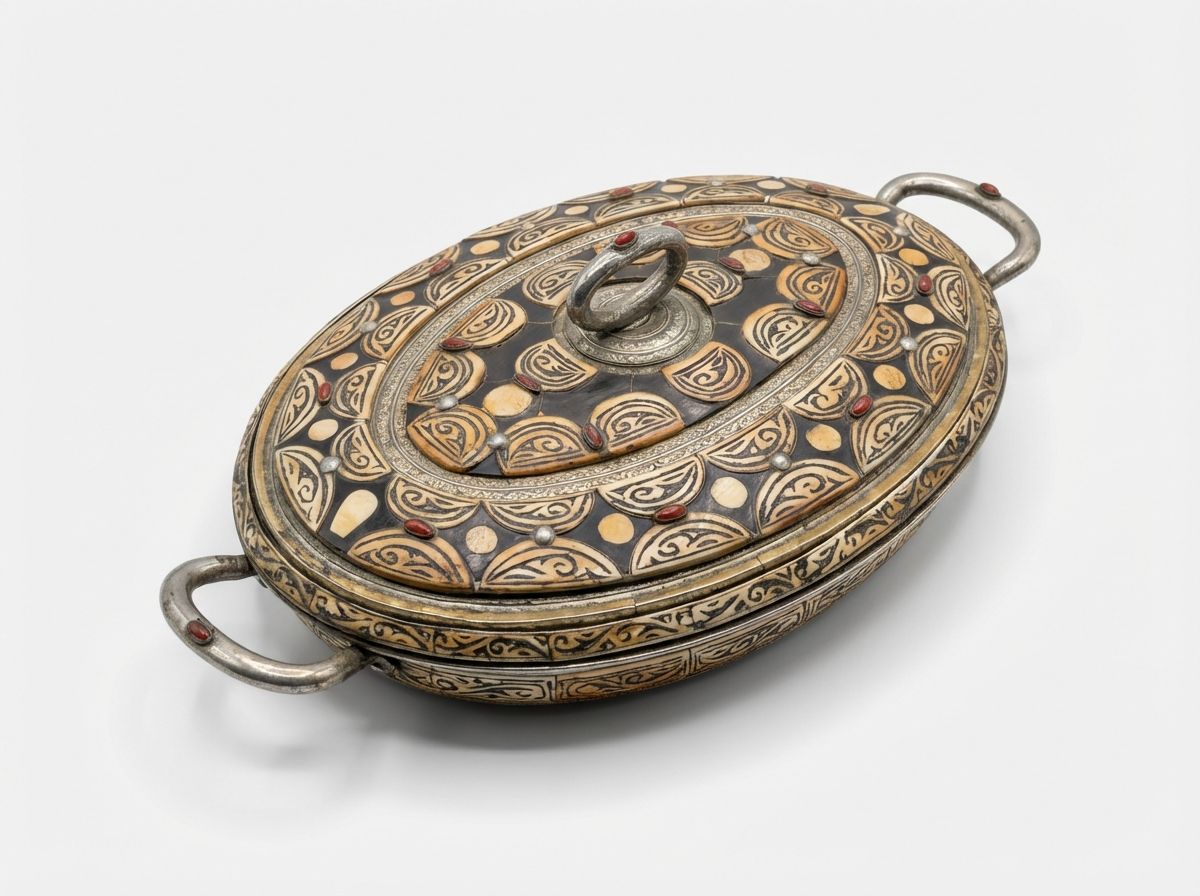 The Andalusian Oval Serving Tureen - Bone & Agate Inlay view 3