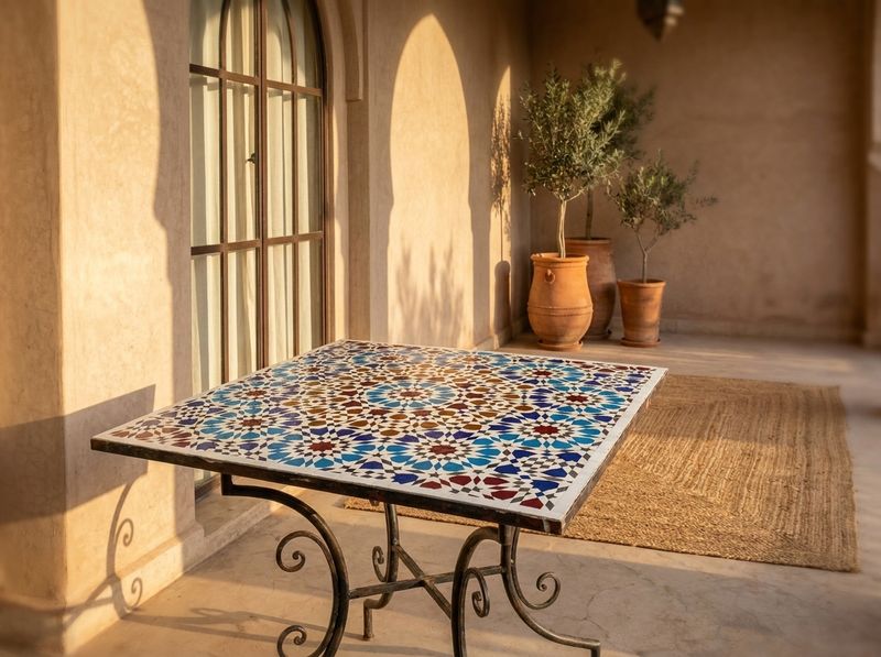 The Andalusian Star Zellige Table detail