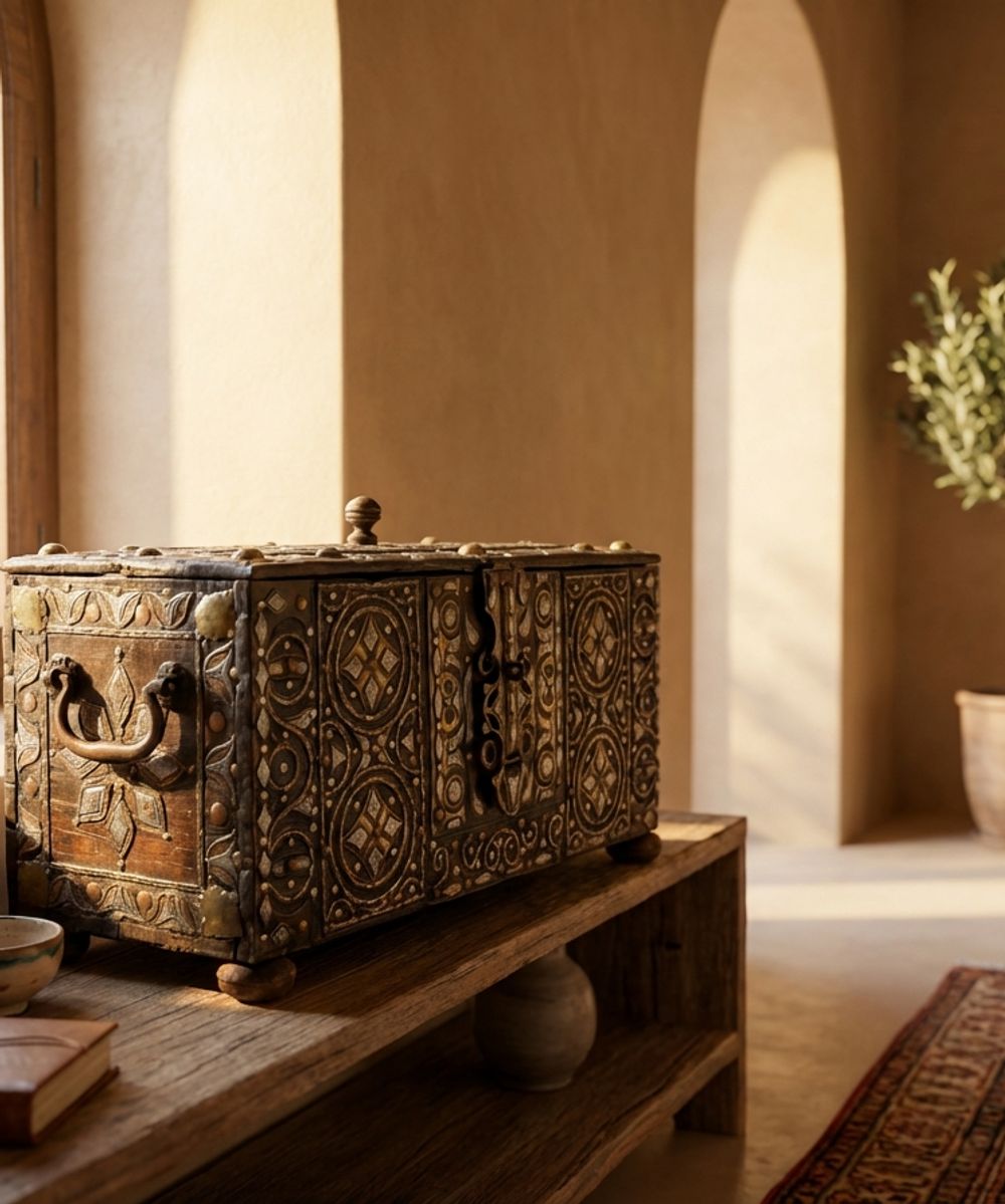 The Andalusian Star: Hand-Inlaid Moroccan Tea & Spice Chest