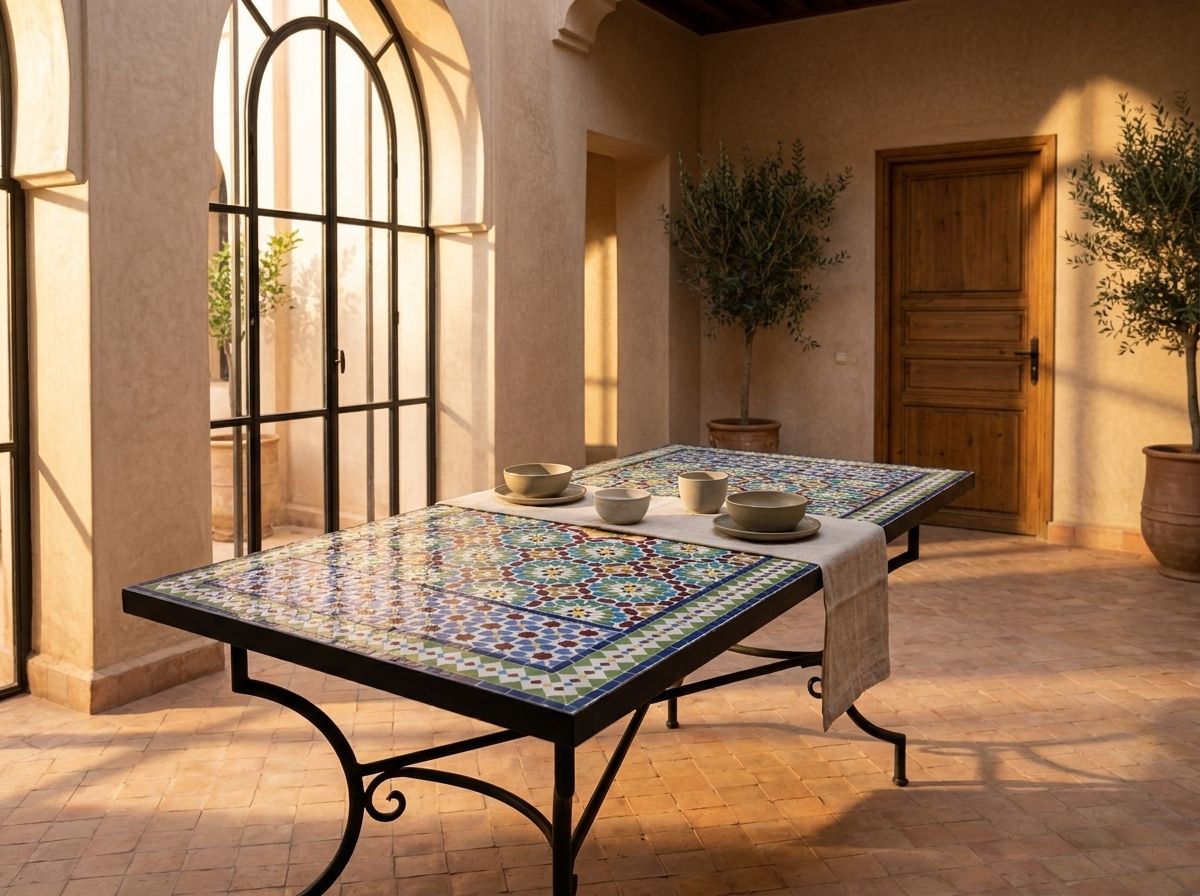 The Fez Royal Star Zellige Dining Table view 3