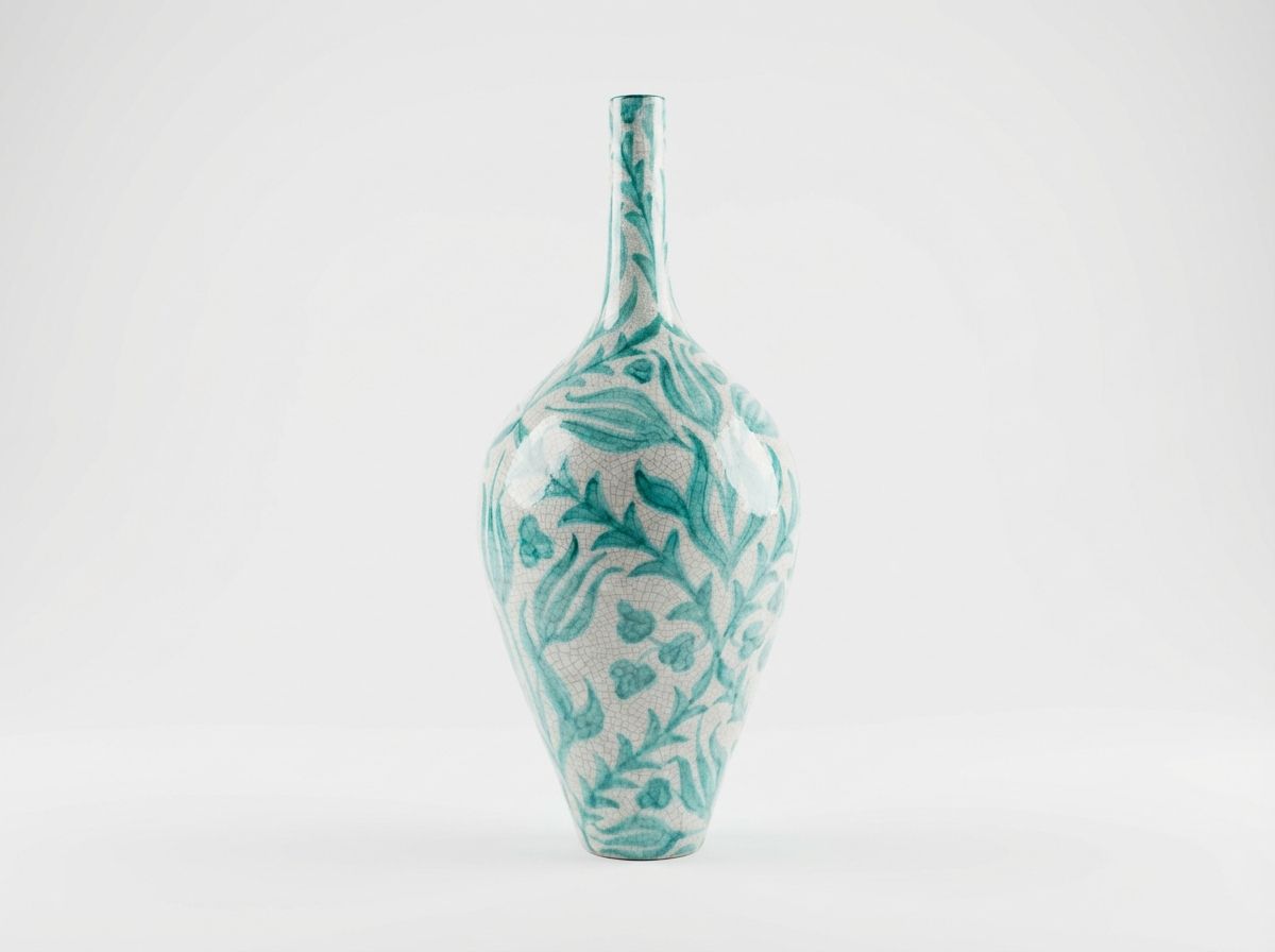 The Fes Turquoise Tulip Vase view 2