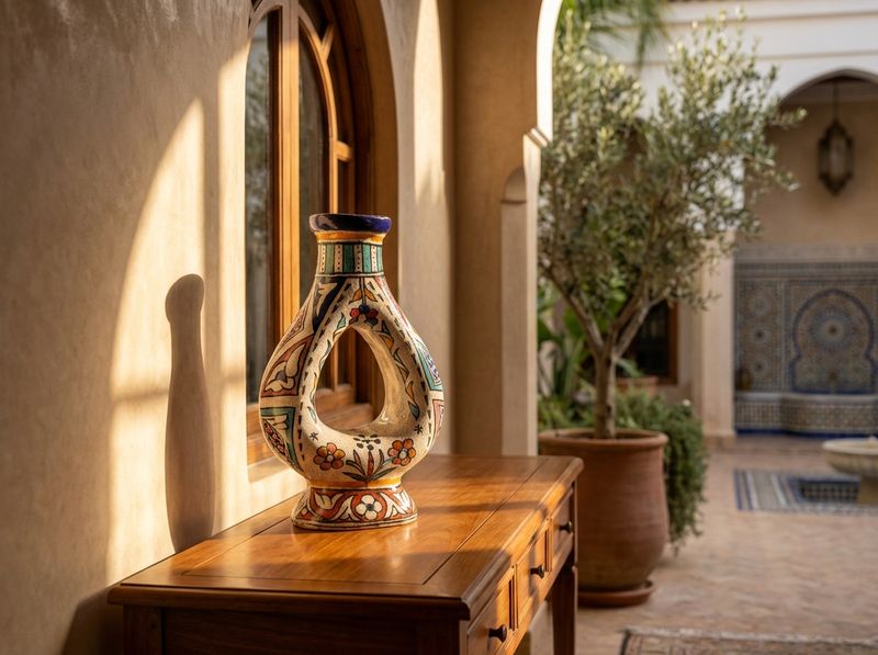 The Fez Geometric Embrace Vase detail