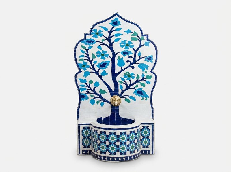 The Azure Tree of Life Zellij Fountain