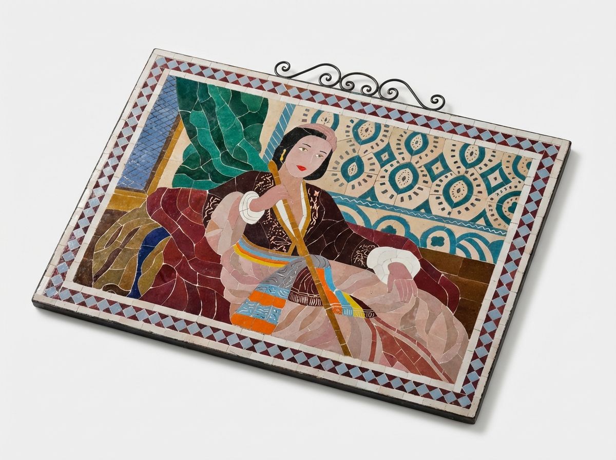 The Andalusian Flute Player Zellige Panel view 3