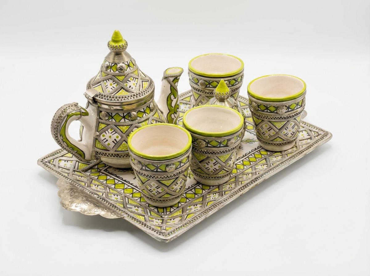 The Verdant Fes Silver Filigree Tea Service view 3